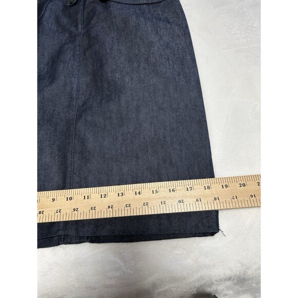 NWT Halogen Skirt Dark Indigo Denim Pencil Size 6 MSRP $65 - Picture 6 of 7
